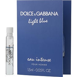 D & G Light Blue Eau Intense by Dolce & Gabbana EDP VIAL ON CARD for MEN
