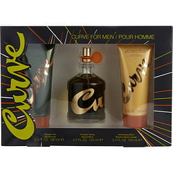 Curve by Liz Claiborne COLOGNE SPRAY 4.2 OZ &amp; AFTER SHAVE BALM 3.4 OZ &amp; SHOWER GEL 3.4 OZ for MEN