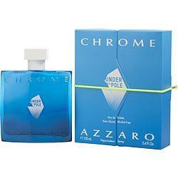 Chrome Under The Pole by Azzaro EDT SPRAY (ALCOHOL FREE) 3.4 OZ for MEN