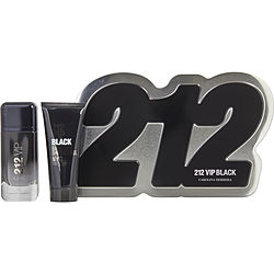 212 Vip Black by Carolina Herrera EDP SPRAY 3.4 OZ & SHOWER GEL 3.4 OZ for MEN