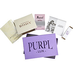 Purpl Lux Subscription Box For Women by - $MEOW - $ALIEN - $BURBERRY BODY - $JENNIFER ANISTON - $BVLGARI for WOMEN