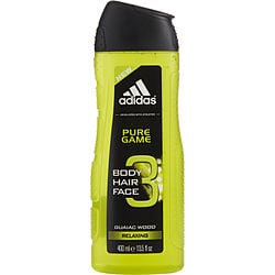 Adidas Pure Game by Adidas BODY, HAIR & FACE SHOWER GEL 13.5 OZ for MEN