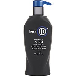 Its A 10 by Its a 10 HES A MIRACLE 3-IN-1 SHAMPOO, CONDITIONER, & BODY WASH 10 OZ for MEN