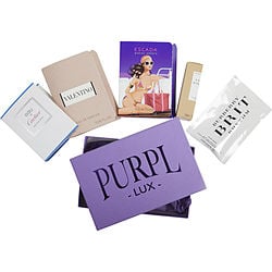 Purpl Lux Subscription Box For Women by $VALENTINO NEW - $ESCADA MARINE GROOVE - $EAU DE CARTIER VETIVER BLEU - $L'EAU D'ISSEY ABSOLUE - $BURBERRY BRIT RHYTHM for WOMEN