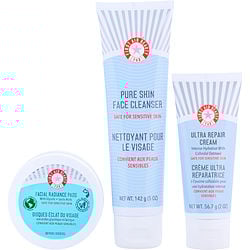 First Aid Beauty by First Aid Beauty Fab Faves Kit - Facial Radiance Pads 28 pads + Ultra Repair Cream 2 OZ + Face Cleanser 5 OZ -3 pcs for WOMEN 322304