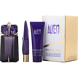 Alien by Thierry Mugler EAU DE PARFUM SPRAY REFILLABLE 2 OZ &amp; BODY LOTION 1.7 OZ &amp; EAU DE PARFUM SPRAY REFILLABLE 0.3 OZ MINI for WOMEN