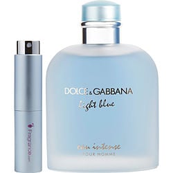 D & G Light Blue Eau Intense by Dolce & Gabbana EDP SPRAY 0.27 OZ (TRAVEL SPRAY) for MEN