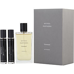 BOTTEGA-PROFUMIERA-GOURMAND-by-Bottega-Veneta-SET-EAU-DE-PARFUM-SPRAY-3-3-OZ-EAU-DE-PARFUM-1-OZ-X-2-TRAVEL-SPRAY-for-UNISEX