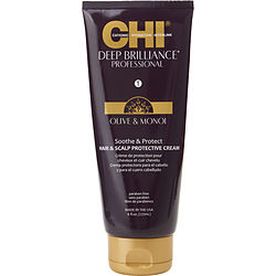 Chi by CHI DEEP BRILLIANCE OLIVE & MONOI SOOTHE & PROTECT HAIR & SCALP PROTECTIVE CREAM 6 OZ for UNISEX