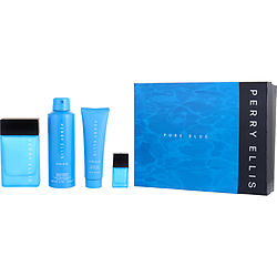 Perry Ellis Pure Blue by Perry Ellis EDT SPRAY 3.4 OZ & DEODORANT SPRAY 6 OZ & SHOWER GEL 3 OZ & EDT SPRAY 0.25 OZ for MEN Perry Ellis Pure Blue by Perry Ellis EDT SPRAY 3.4 OZ & DEODORANT SPRAY 6 OZ & SHOWER GEL 3 OZ & EDT SPRAY 0.25 OZ for MEN