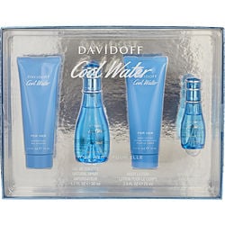 Cool Water by Davidoff EDT SPRAY 1.7 OZ &amp; BODY LOTION 2.5 OZ &amp; SHOWER GEL 2.5 OZ &amp; EDT SPRAY 0.5 OZ MINI for WOMEN