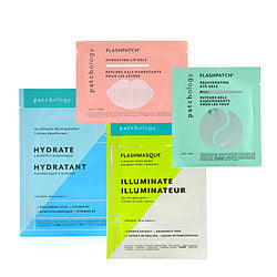 Patchology by Patchology On the Fly Kit: 2x Hydrate Mask + 1x Restoring Night Eye Gels + 1x Rejuvenating Eye Gels + 1x Hydrating Lip Gel -5pcs for WOMEN