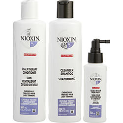 Nioxin by Nioxin 3 PIECE MAINTENANCE KIT SYSTEM 5 WITH CLEANSER 10.1 OZ & SCALP THERAPY 10.1 OZ & SCALP TREATMENT 3.38 OZ for UNISEX