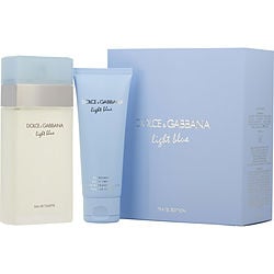 D & G Light Blue by Dolce & Gabbana EDT SPRAY 3.3 OZ & BODY CREAM 2.5 OZ for WOMEN