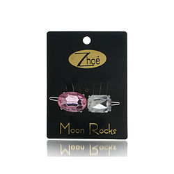 Zhoe by Zhoe MOON ROCKS HAIR CLIPS - PINK & CLEAR for UNISEX
