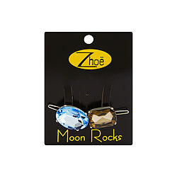 Zhoe by Zhoe MOON ROCKS HAIR CLIPS - SMOKEY GRAY & AQUA for UNISEX
