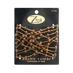 Zhoe by Zhoe DOUBLE HAIR COMBS - BROWN for UNISEX