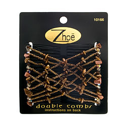 Zhoe by Zhoe DOUBLE HAIR COMBS - CHESTNUT for UNISEX