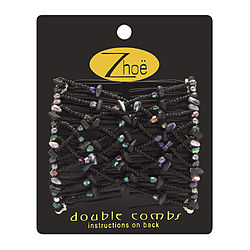 Zhoe by Zhoe DOUBLE HAIR COMBS - BLACK MULTI-COLOR for UNISEX