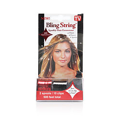 Mia by Mia BLING STRING HOLOGRAM HAIR EXTENSIONS - BLACK & RED for UNISEX