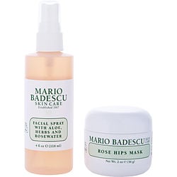 Mario Badescu by Mario Badescu Rose Mask &amp; Mist Duo Set: Facial Spray With Aloe, Herbs And Rosewater 4OZ + Rose Hips Mask 2OZ -2pcs for WOMEN