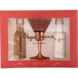 Pepe Jeans by Pepe Jeans London EAU DE PARFUM SPRAY 1 OZ & BODY LOTION 1.7 OZ & SHOWER GEL 1.7 OZ for WOMEN