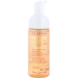 Clarins Unisex Golden By Gentle Renewing Cleansing Mousse With Alpine Gentian Extract & Tamarind Pulp Acids All Skin Types -150Ml/5.5Oz For