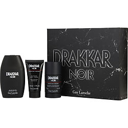 Drakkar Noir by Guy Laroche EDT SPRAY 3.4 OZ & INTENSE COOLING DEODORANT STICK 2.5 OZ & SHOWER GEL 1.7 OZ for MEN