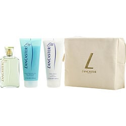 Eau De Lancaster by Lancaster EDT SPRAY 4.2 OZ & BODY MILK 6.7 OZ & SHOWER GEL 6.7 OZ & TOTE for UNISEX 389510