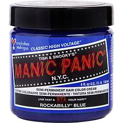 Manic Panic by Manic Panic HIGH VOLTAGE SEMI-PERMANENT HAIR COLOR CREAM - # ROCKABILLY BLUE 4 OZ for UNISEX 390125