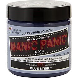 Manic Panic by Manic Panic HIGH VOLTAGE SEMI-PERMANENT HAIR COLOR CREAM - # BLUE STEEL 4 OZ for UNISEX 390136