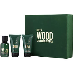 Dsquared2 Wood Green by Dsquared2 EDT SPRAY 1.7 OZ & AFTERSHAVE BALM 1.7 OZ & SHOWER GEL 1.7 OZ for MEN