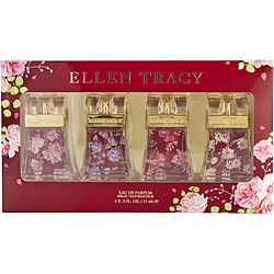 Ellen Tracy Variety by Ellen Tracy 4 PIECE MINI VARIETY WITH ELLEN TRACY SENSATIONAL & ELLEN TRACY BRILLIANT & ELLEN TRACY DAZZLING & ELLEN TRACY DYNAMIC AND ALL ARE EAU DE PARFUM SPRAY 0.5 OZ for WOMEN Ellen Tracy Variety by Ellen Tracy 4 PIECE MINI VARIETY WITH ELLEN TRACY SENSATIONAL & ELLEN TRACY BRILLIANT & ELLEN TRACY DAZZLING & ELLEN TRACY DYNAMIC AND ALL ARE EAU DE PARFUM SPRAY 0.5 OZ for WOMEN