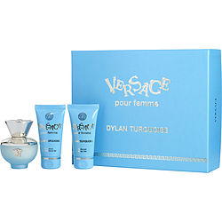 Versace Dylan Turquoise by Gianni Versace EDT SPRAY 1.7 OZ & BODY LOTION 1.7 OZ & SHOWER GEL 1.7 OZ for WOMEN