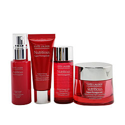 Estee Lauder by Estee Lauder Nutritious Super-Pomegranate Nourish All Night Set: Night Creme+ Milky Lotion+ Lotion Intense Moist+ Cleansing Form. -4pcs+2bags for WOMEN