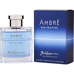 Baldessarini Ambre Eau Fraiche Cologne for Men - Eau de Toilette Spray 3.0 oz