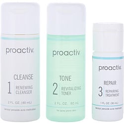 Proactiv by Proactiv 3-Step Acne Treatment System (30 Days) - Renewing Cleanser 60ml + Revitalizing Toner 60ml + Repairing Treatment 30ml -3pcs for UNISEX