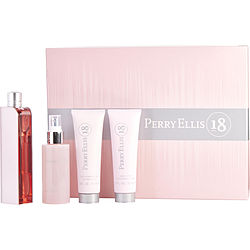Perry Ellis 18 by Perry Ellis EAU DE PARFUM SPRAY 3.4 OZ & BODY MIST 4 OZ & BODY LOTION 3 OZ & SHOWER GEL 3 OZ for WOMEN