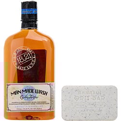 Image of 18.21 Man Made by 18.21 Man Made BOOK OF GOOD GROOMING VOLUME 2 (ABSOLUTE MAHOGANY MAN MADE WASH & GRIT BAR) 25 OZ for MEN