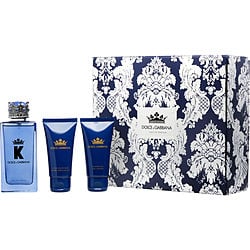 Dolce & Gabbana K by Dolce & Gabbana EDP SPRAY 3.4 OZ & AFTERSHAVE BALM 1.7 OZ & SHOWER GEL 1.7 OZ for MEN