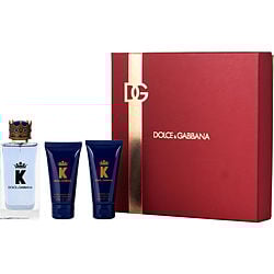 Dolce & Gabbana K by Dolce & Gabbana EDT SPRAY 3.3 OZ & AFTERSHAVE BALM 1.7 OZ & SHOWER GEL 1.7 OZ for MEN