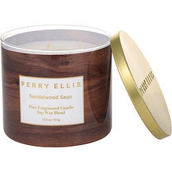 Perry Ellis Sandalwood Sage by Perry Ellis SCENTED CANDLE 14.5 OZ for UNISEX