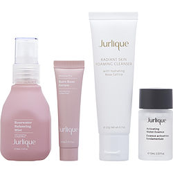 Jurlique by Jurlique Face Treats Set: Activating Water Essence + Radiant Skin Foaming Cleanser + Rosewater Balancing Mist + Rare Rose Serum -4pcs for WOMEN