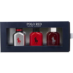Ralph Lauren Variety by Ralph Lauren 3 PIECE MENS VARIETY WITH POLO RED EAU DE PARFUM & POLO RED RUSH EDT & POLO RED EDT & ALL ARE 1.3 OZ for MEN