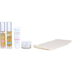 Image of The Organic Pharmacy by The Organic Pharmacy Clear Skincare Set: Face Wash 10ml + Clay Mask 10ml + Face Cream 10ml + Toner 10ml + Cloth -5pcs for WOMEN