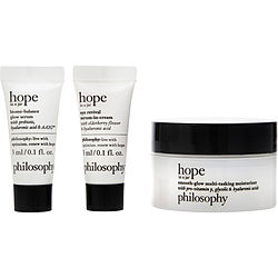 Image of Philosophy by Philosophy Hope In A Jar Hydrate, Smooth & Glow Mini Set: Serum 3ml + Eye Cream 3ml + Moisturizer 15ml -3pcs for WOMEN
