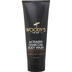 Woody's For Men by Woody's ACTIVATED CHARCOAL BODY WASH 8 OZ for MEN