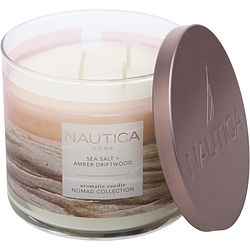 Nautica Amber Driftwood & Sea Salt by Nautica SCENTED CANDLE 14.5 OZ for UNISEX 440513