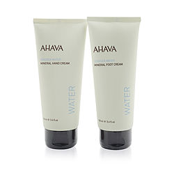 Ahava by AHAVA Essential Hydration Hand & Foot Duo Kit: Deadsea Water Mineral Hand Cream 100ml+ Deadsea Water Mineral Foot Cream 100ml -2pcs for WOMEN