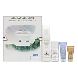 Sisley by Sisley All Day All Year Essential Anti-Aging Program: All Day All Year 50ml + Makeup Remover 30ml + Flower Gel Mask 10ml + Supremya at Night 5ml -4pcs for WOMEN